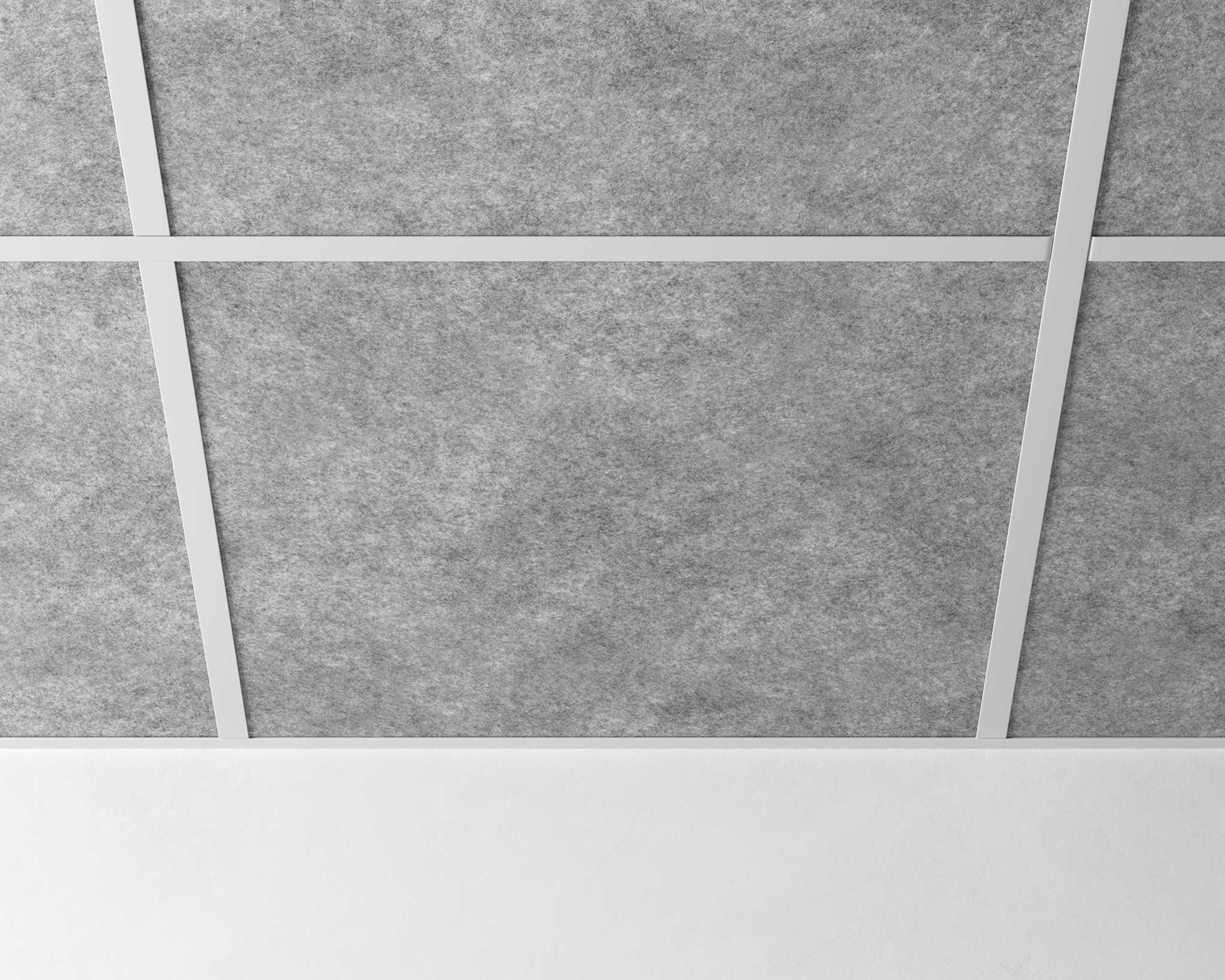 Edge FeltForms Ceiling Tile in mottled white, close-up texture detail
