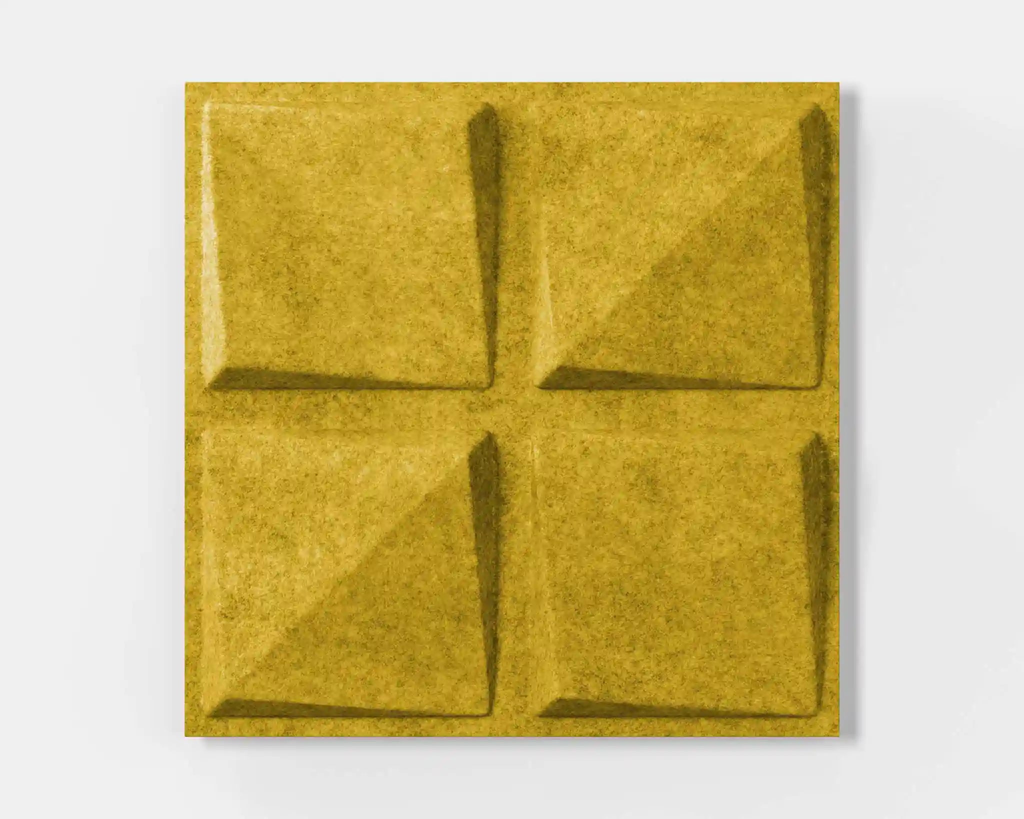 Mio Culture Quad Feltforms Acoustic Tile - Single Panel in Mustard Yellow Color