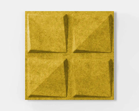 Mio Culture Quad Feltforms Acoustic Tile - Single Panel in Mustard Yellow Color