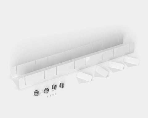 Mio Culture Sled Room Divider disassembled parts showing modular components