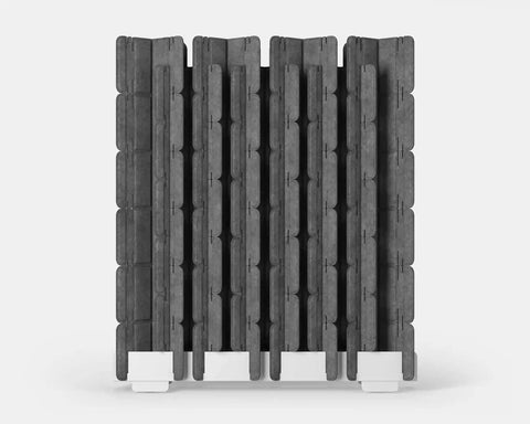 Mio Culture Sled Room Divider 6 feet tall in grey color