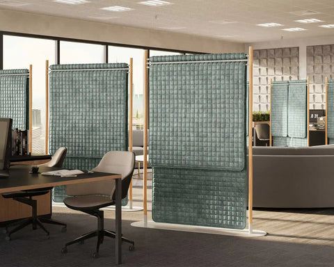 Hangout Room Divider Lifestyle Single Rectangle Grid Office Screens