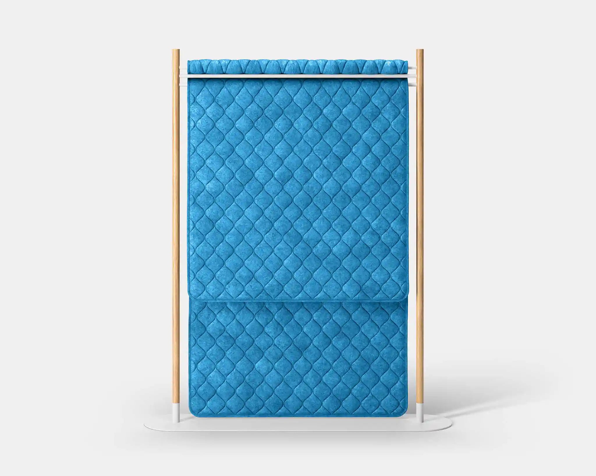 Mio Hangout Room Divider Single Quilt Leaf Rectangle Whitebase Pool Blue