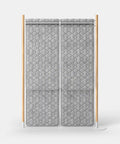 Mio Hangout Room Divider Double Quilt Waves Rectangle Whitebase Mottled White