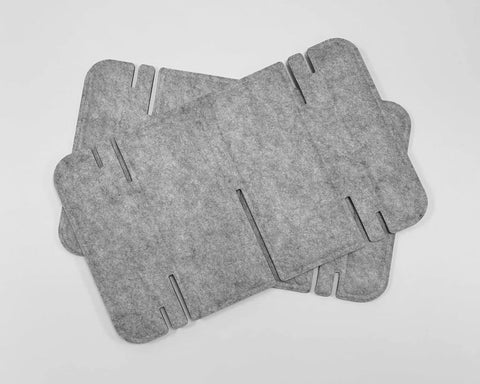 Nomad System Felt Sample Pack showing individual felt modules and material options