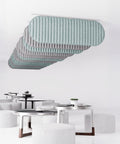 bright meeting space with baffles