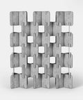 Mio Culture Nomad System Felt with 20 modules in open assembly with mottled white spacers